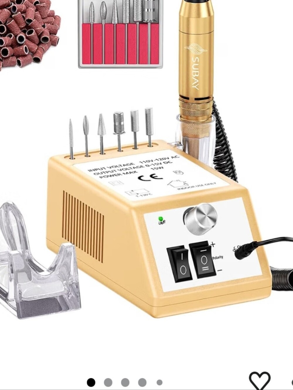 Gold Nail Drill Set - Professional Nail Drill 20000 RPM